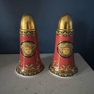 Versace Rosenthal Medusa Salt & Pepper Shaker Set